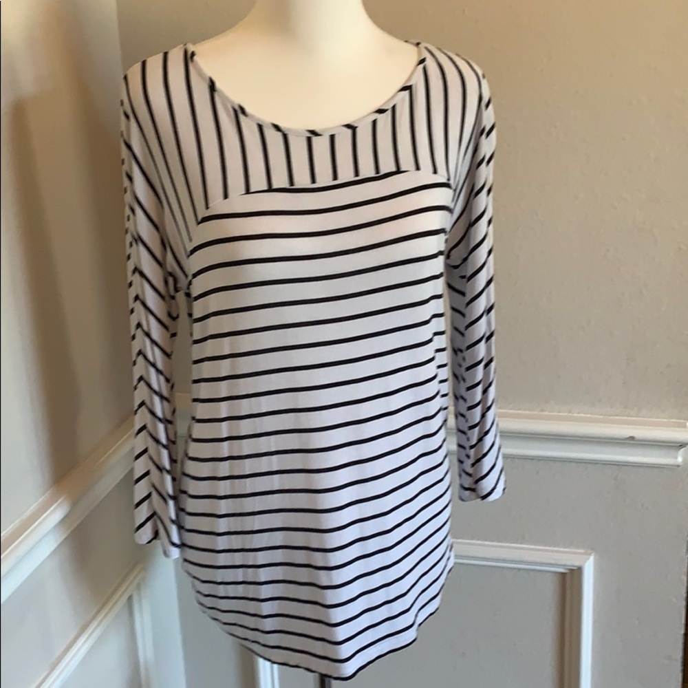 Dana Buchman Striped Top Sz M